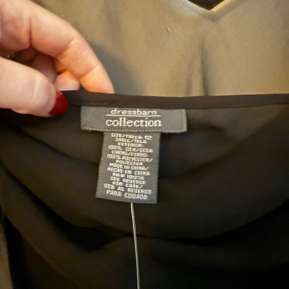 NWT Black Formal Scoopneck Gown - Picture 5 of 6